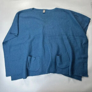J. Jill Poncho Sweater One Size Acrylic Wool Blend Oversized Knit Lagonlook